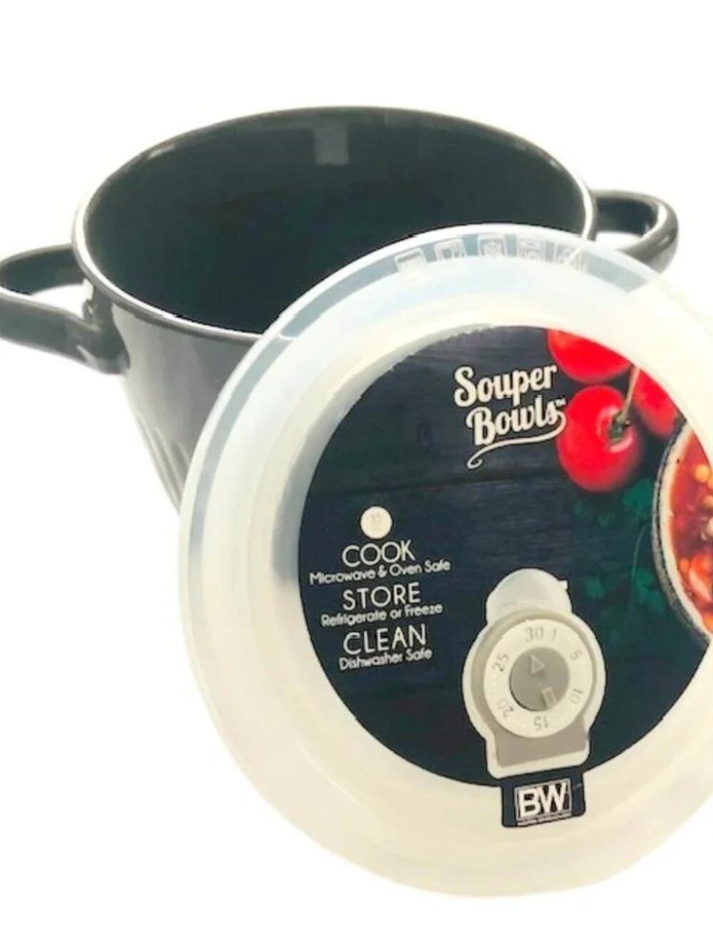 BOSTON WAREHOUSE SOUPER BOWL CROCK WITH LID
